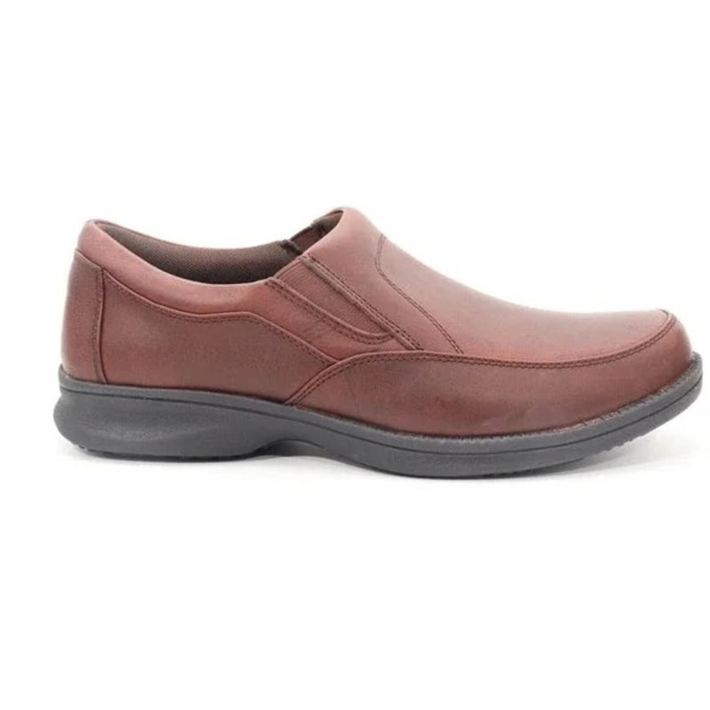 ABEO Smart‎ 3950 Men's Slip On Loafer Brown Pebble Leather Shoes Men's Size 10.5